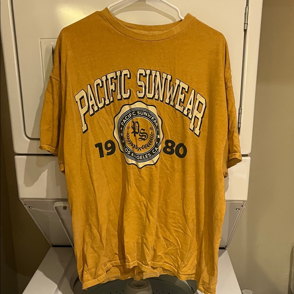 Pacific Sunwear Yellow Graphic T-Shirt